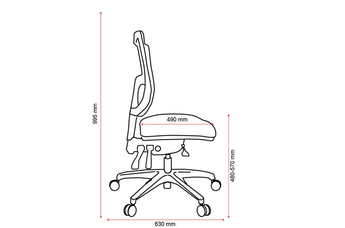 Buro Metro II 24/7 Chair, Nylon Base, Safetex Charcoal Fabric - view 3