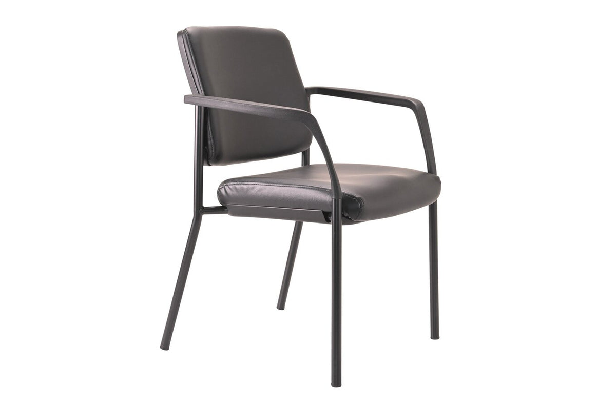 Buro Lindis 4 Leg Black Frame, with Arms, Dillon PU Fabric
