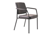 Buro Lindis 4 Leg Black Frame, with Arms, Dillon PU Fabric