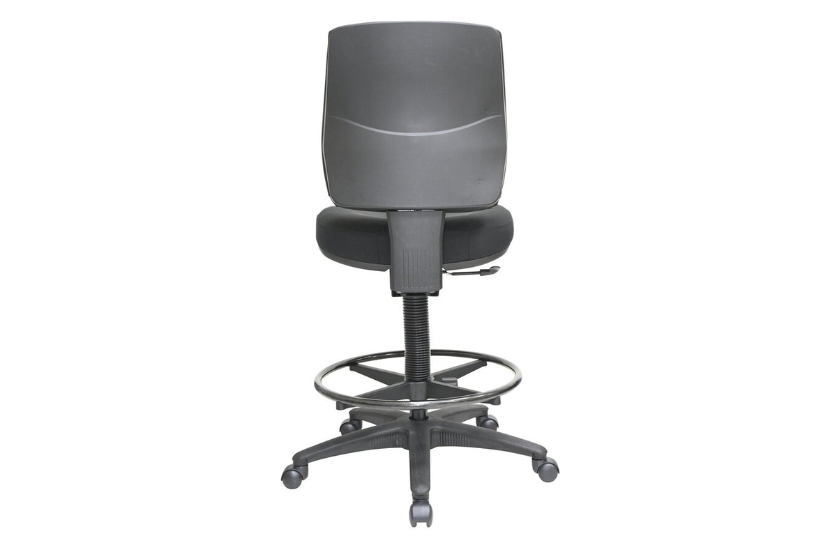 Buro Roma 1 Lever Mid Back Drafting Chair, Black Fabric - view 6
