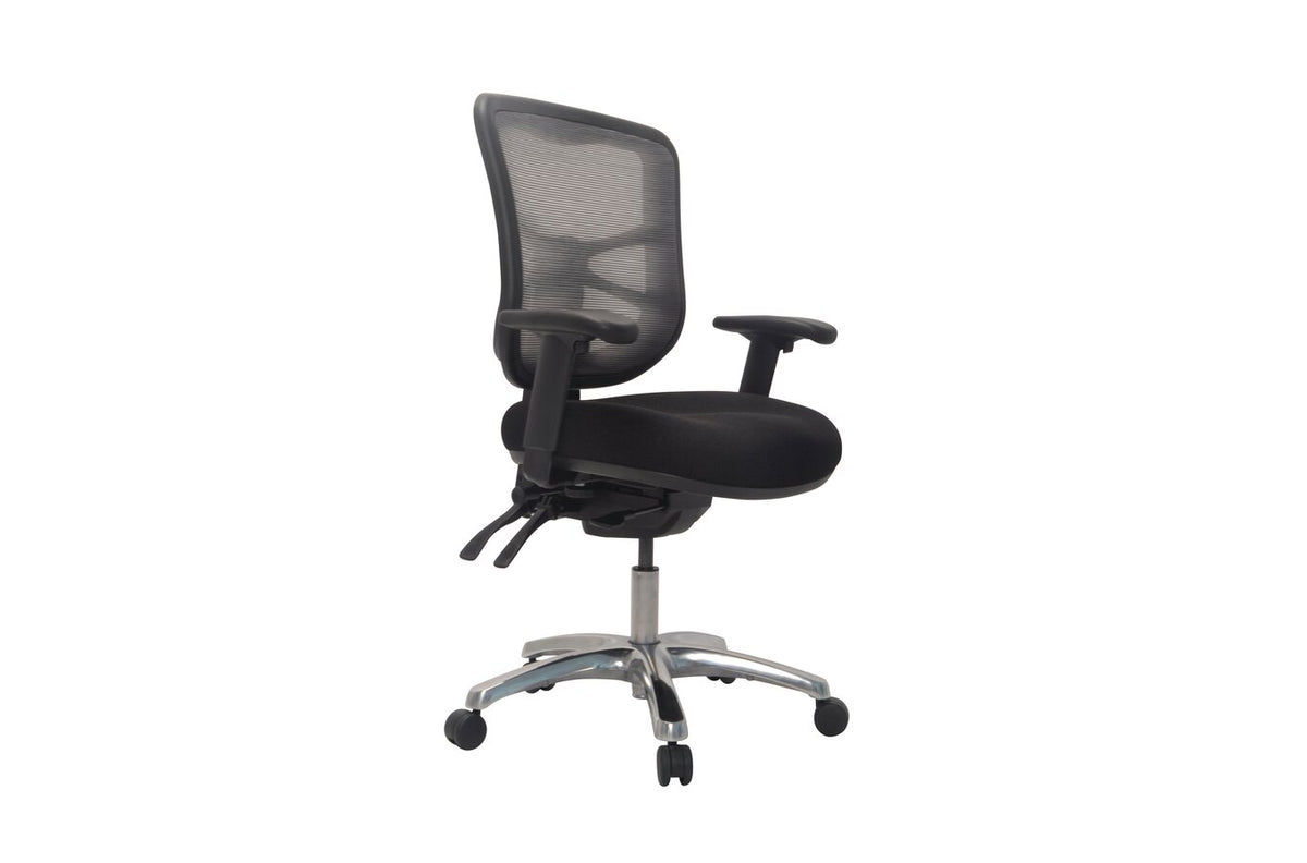 Buro Metro Chair with Seat Slide & Arms, Aluminium Base - view 2