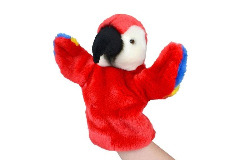 Red Parrot Lil Friends Hand Puppet 26cm