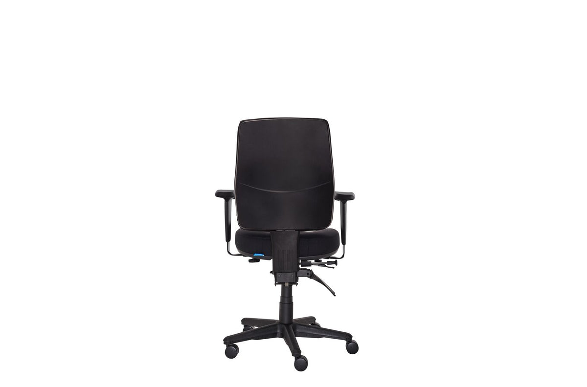 Buro Roma 3 Lever High Back Chair, with Arms, Black Fabric - view 3