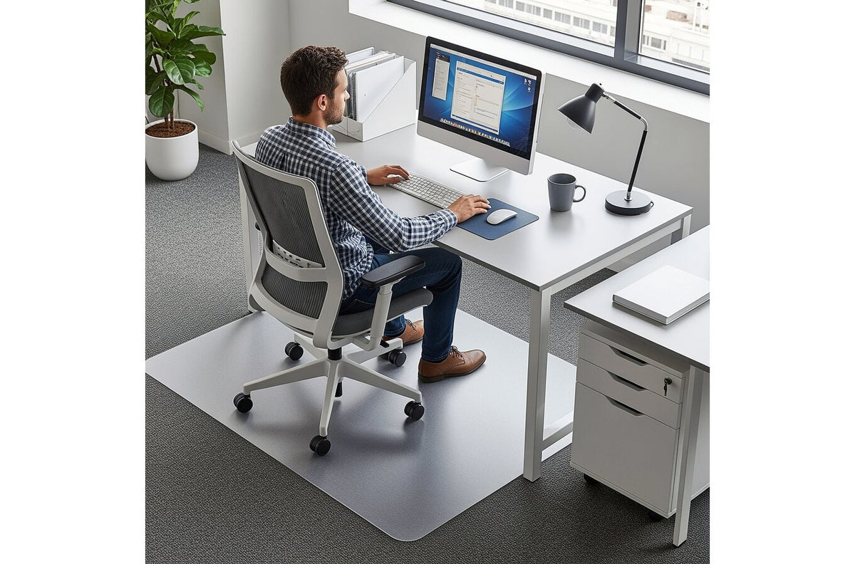 Floortex Chair Mat Carpet Polycarbonate Deep Pile 116 x 150cm Rectangle - view 2