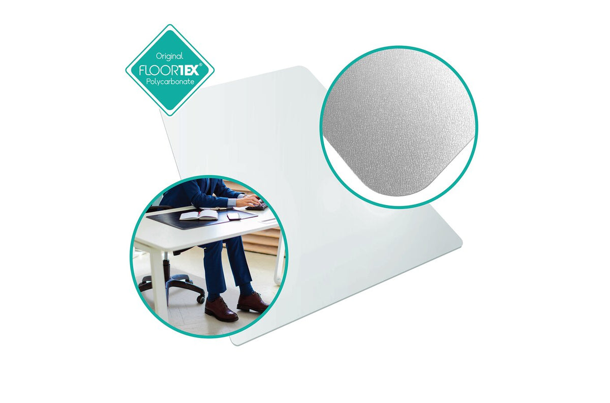 Floortex Chair Mat Polycarbonate Hard Floor 90 x 120cm Rectangle - view 5