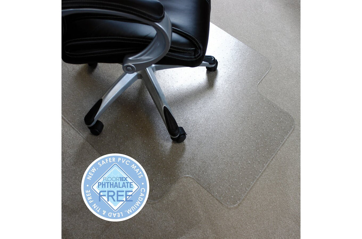 Floortex Chair Mat PVC Low Pile Carpet 114 x 135cm Keyhole - view 4