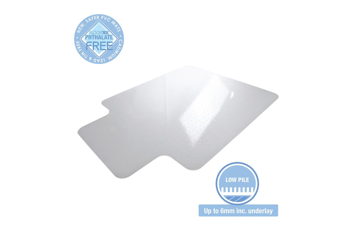 Floortex Chair Mat PVC Low Pile Carpet 114 x 135cm Keyhole - view 5