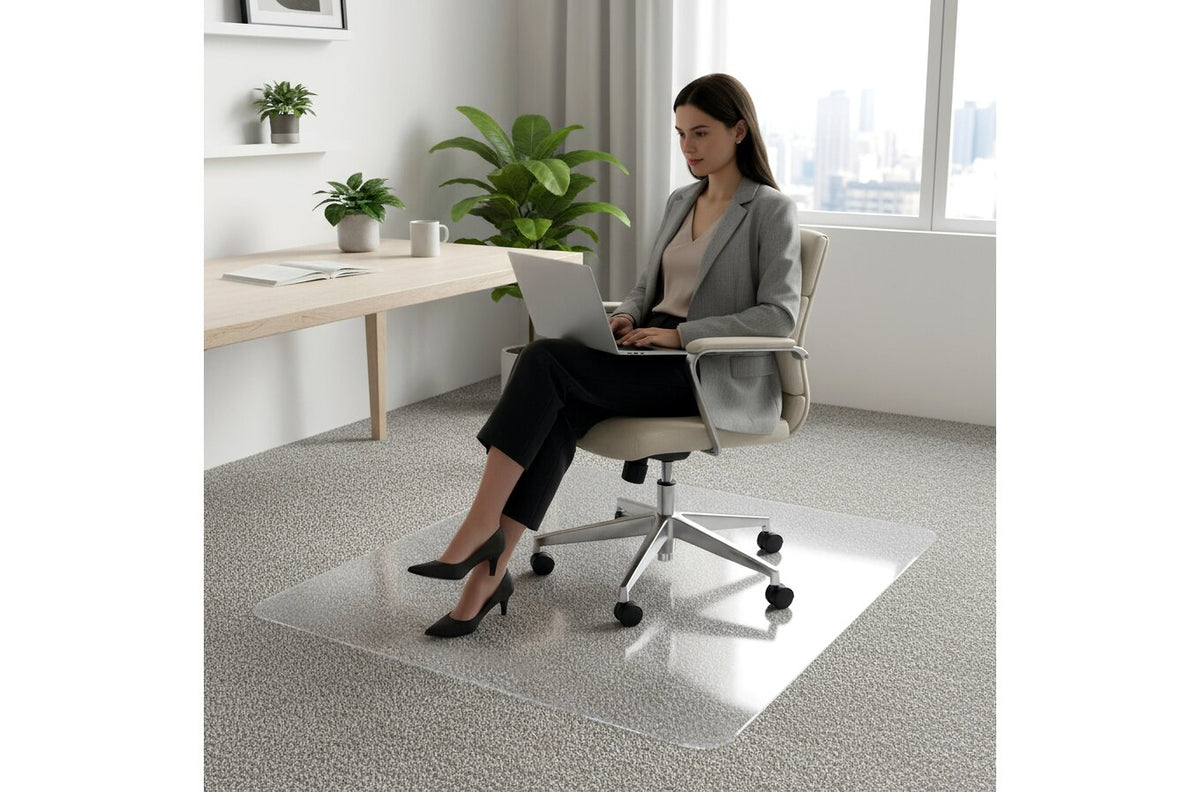 Floortex Chair Mat Multipurpose PVC Low Pile Carpet 75 x 120cm Rectangle - view 2