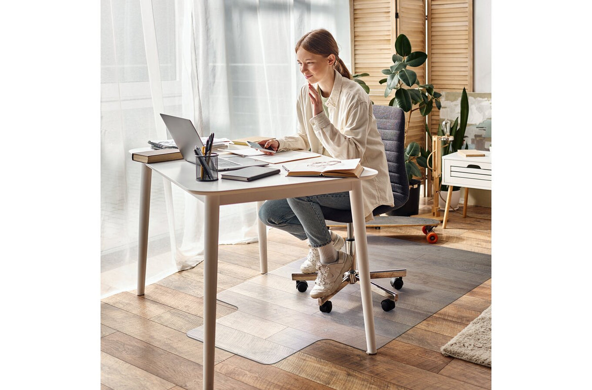 Floortex Chair Mat PVC Hard Floor 90 x 121cm Keyhole - view 2