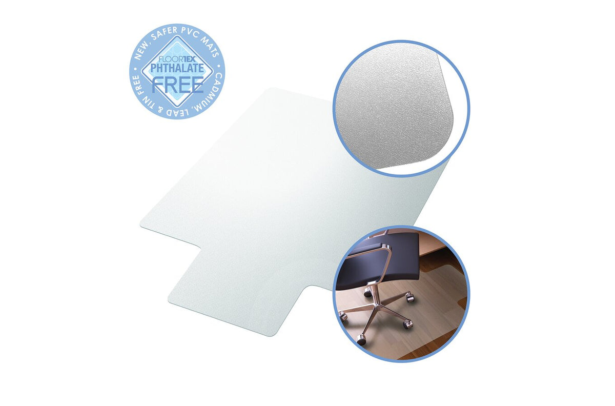 Floortex Chair Mat PVC Hard Floor 114 x 135cm Keyhole - view 4
