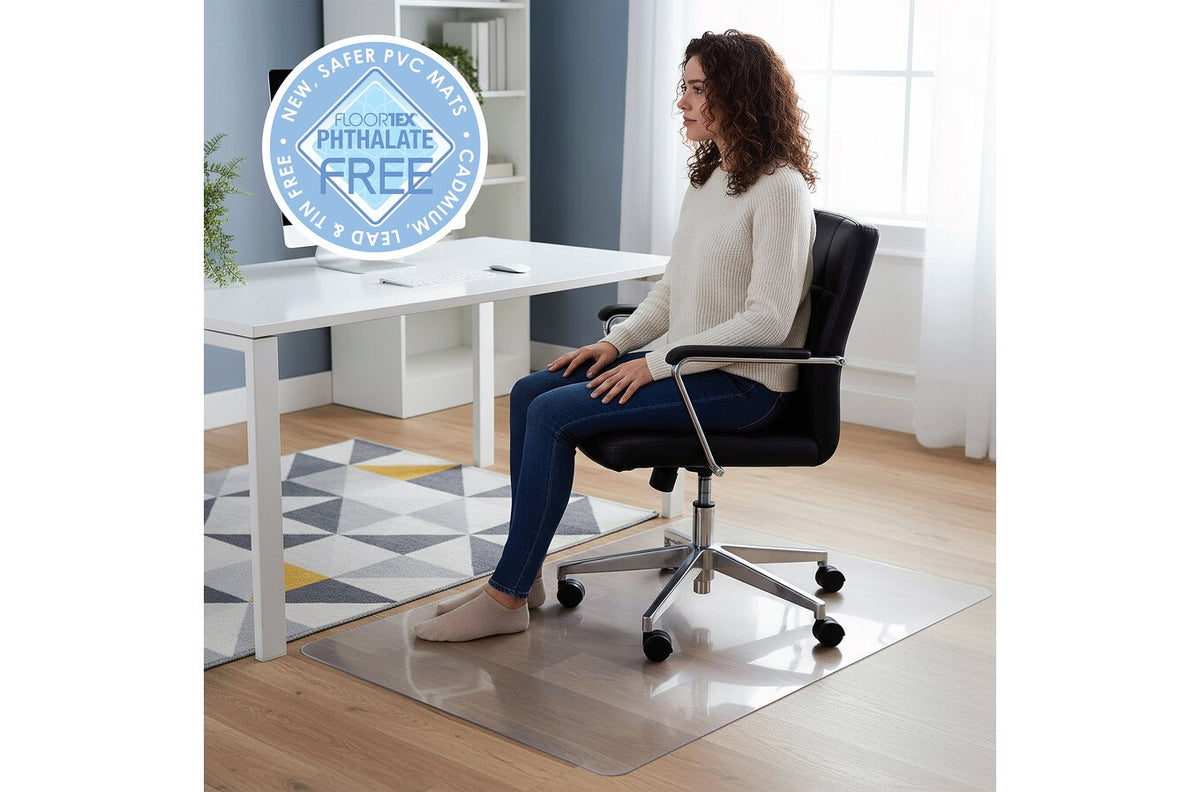 Floortex Chair Mat Multipurpose PVC Hard Floor 75 x 120cm Rectangle - view 6