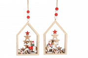 Decoration Christmas Unicorn House 260X90X130MM 2 Assorted
