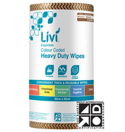 Livi Essentials Commercial Wipes - Brown (Box of 4)