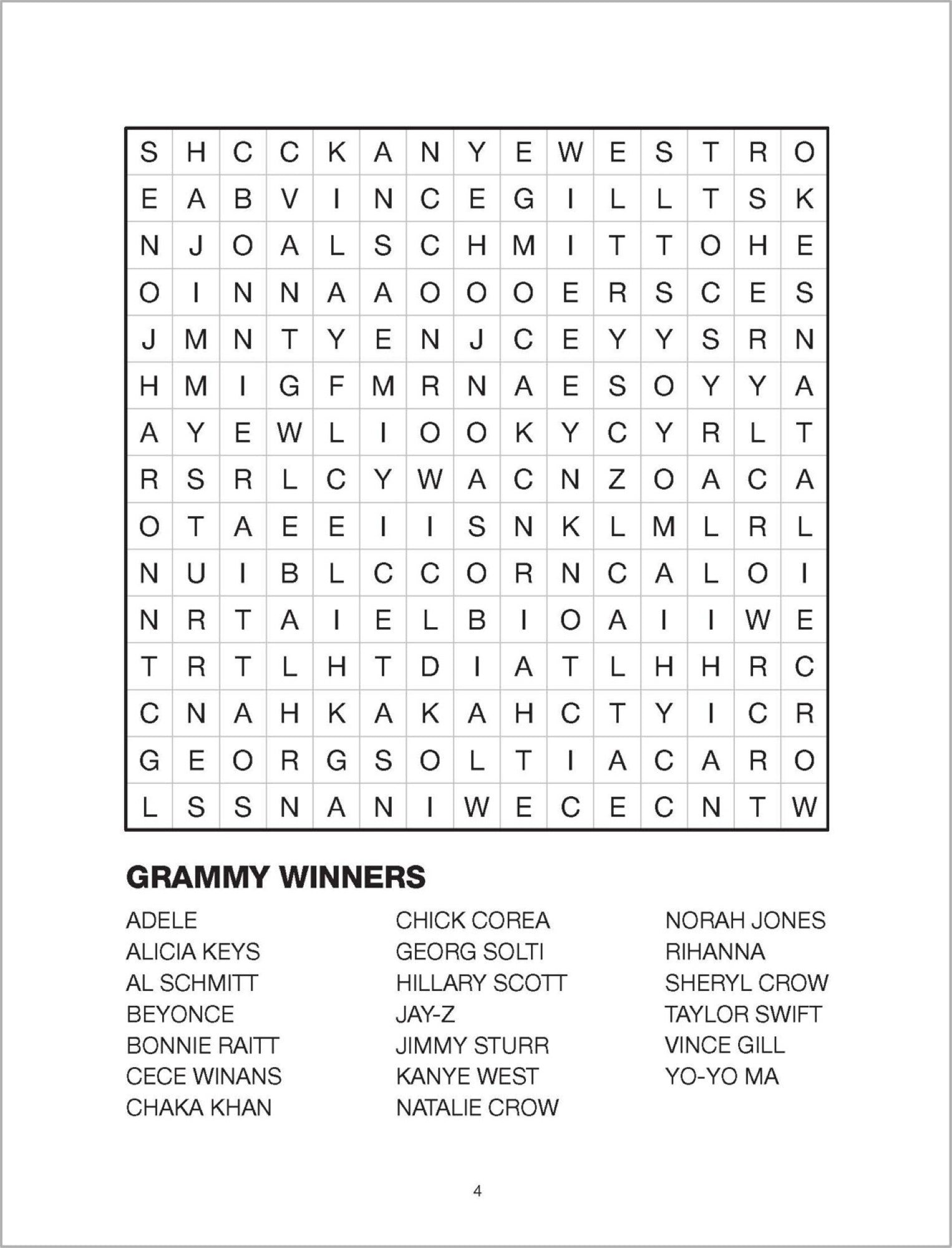 Large Print Bumper Puzzle Book - Word Search (orange banner) — inside page 6
