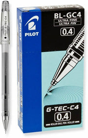 Pilot Pen: Rollerball Pen G-TEC-C4 - 0.4mm Ultra Fine Black (Single)