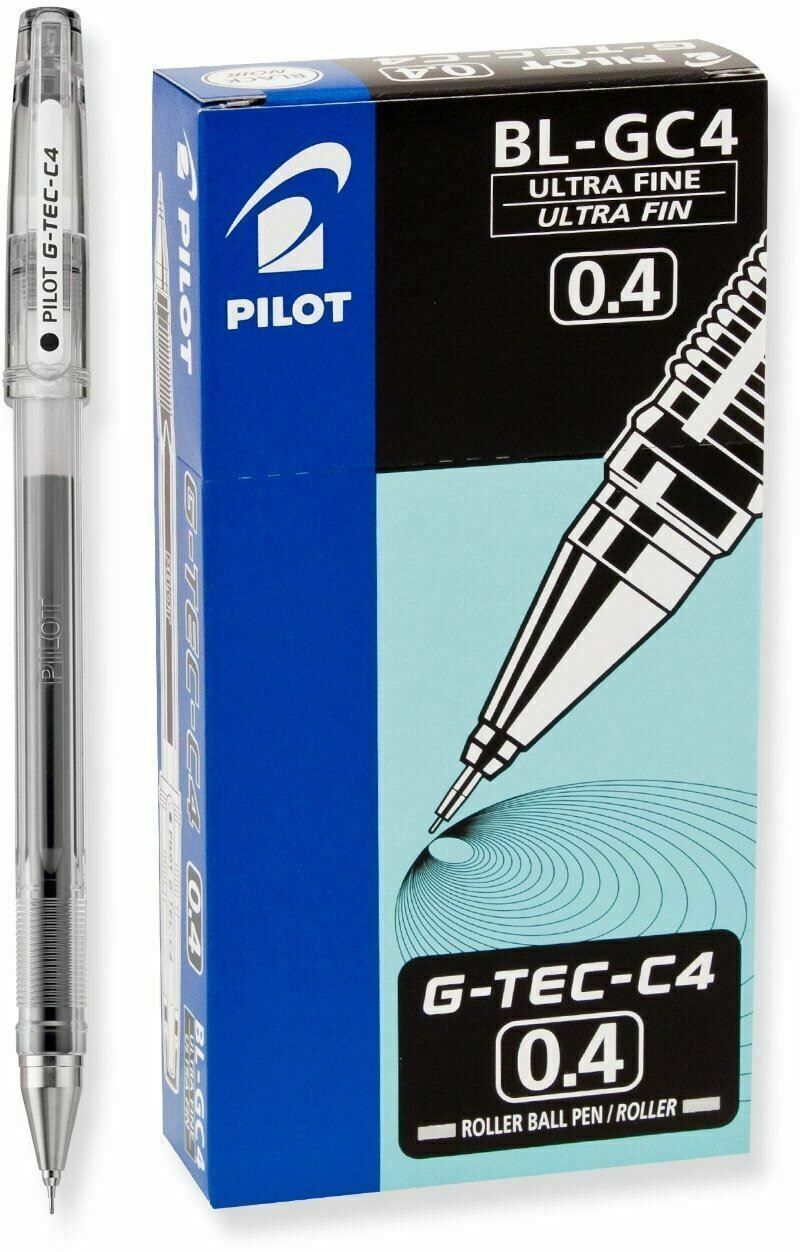 Pilot Pen: Rollerball Pen G-TEC-C4 - 0.4mm Ultra Fine Black (Single)