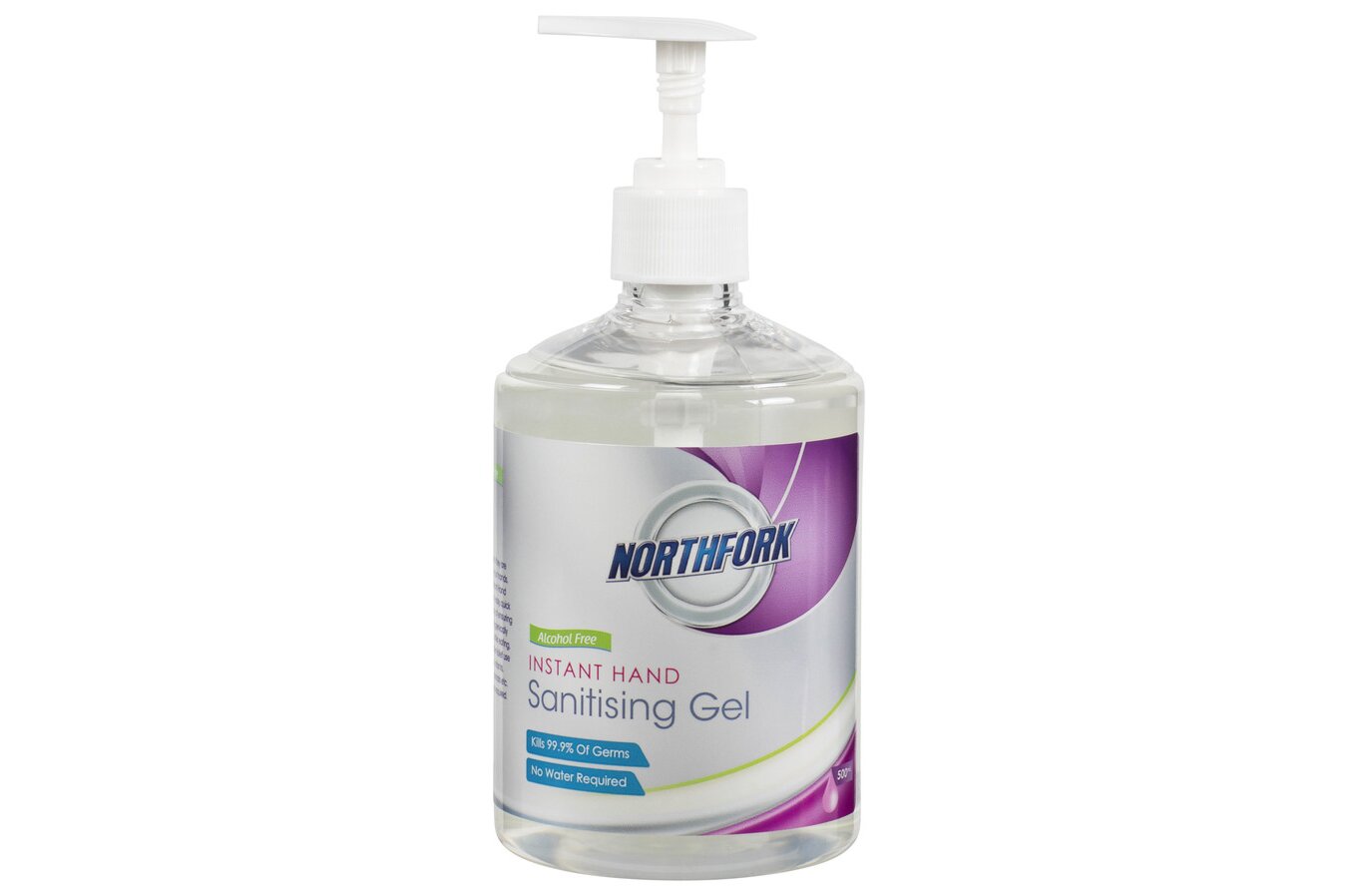 Northfork Instant Alcohol-Free Hand Sanitising Gel - 500ml (Carton of 12)