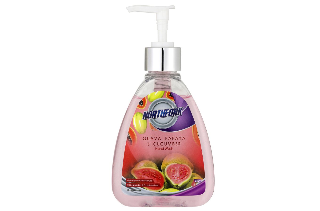 Northfork Liquid Hand Wash - Guava, Papaya and Cucumber, 250ml (Carton of 6)