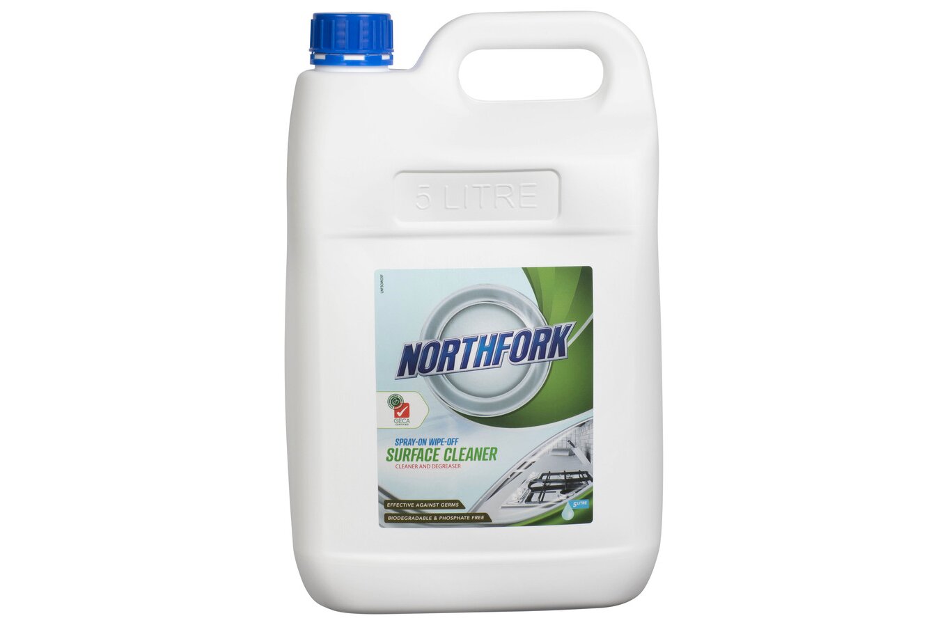 Northfork GECA Spray-On Wipe-Off Surface Cleaner - 5L (Carton of 3)