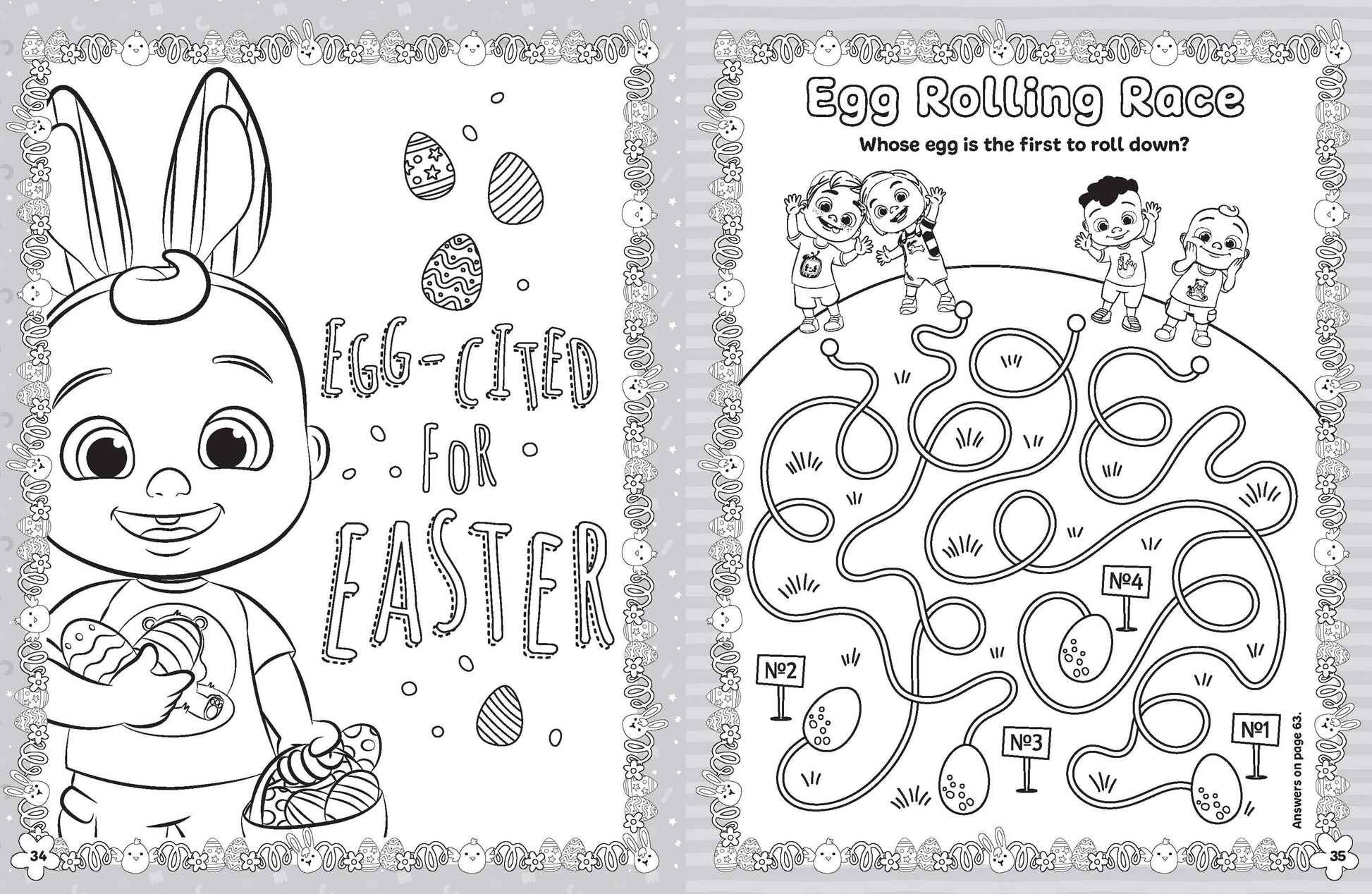 CoComelon - Mega Colouring Book - Easter — inside page 1