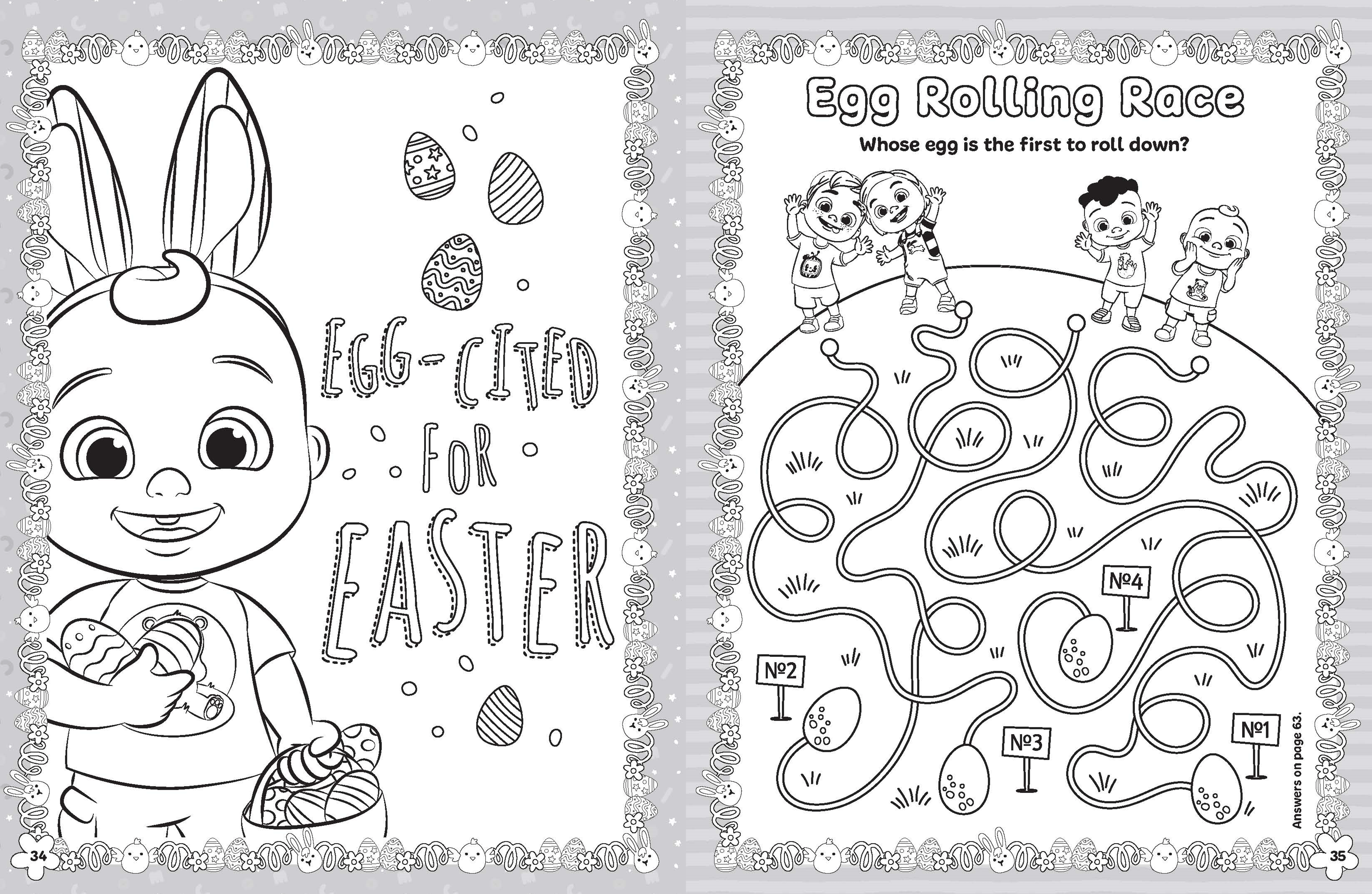 CoComelon - Mega Colouring Book - Easter — inside page 1