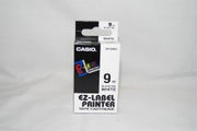 Casio XR-9WE Label Tape 9mm - Black on White