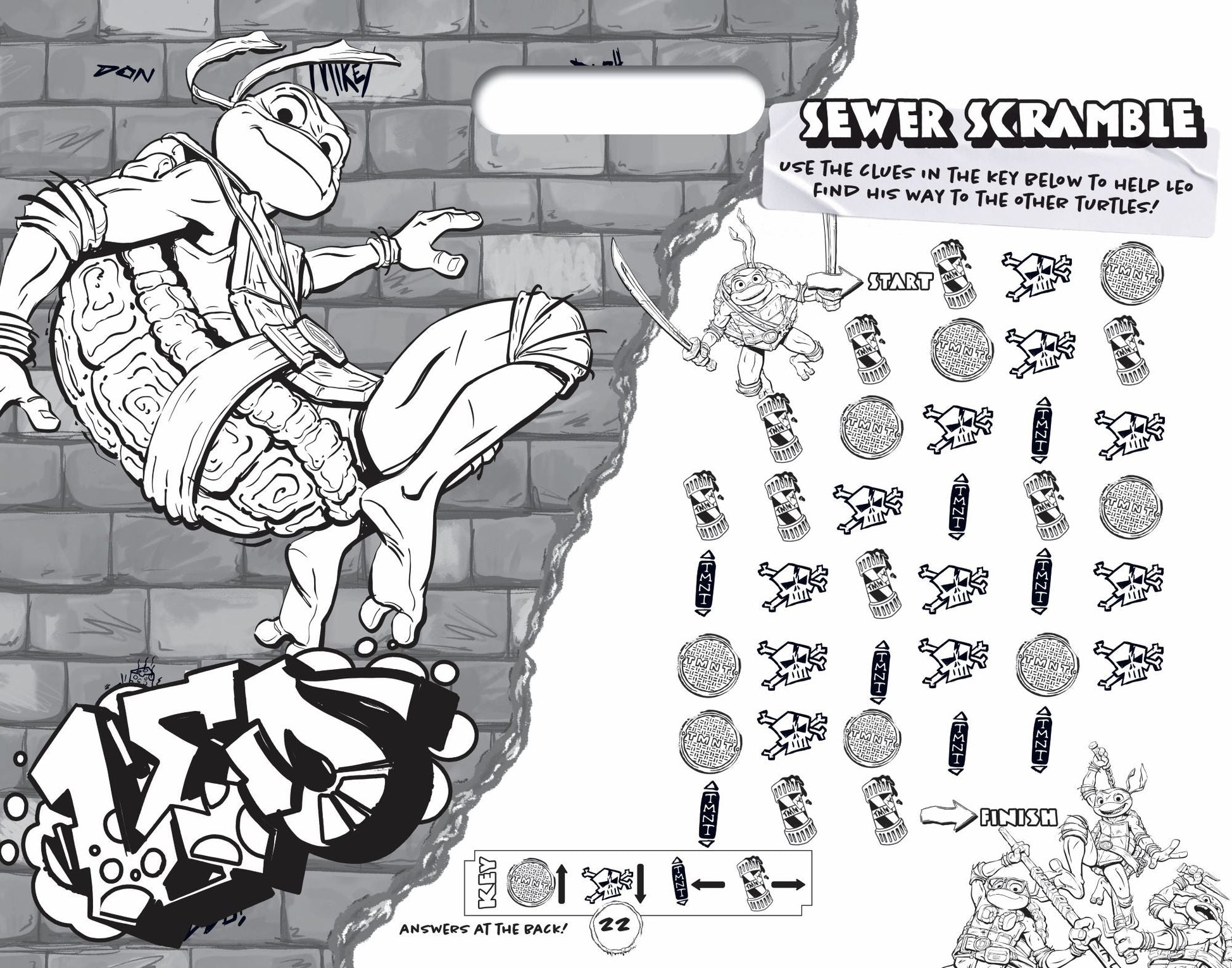 TMNT Mutant Mayhem - Giant Activity Pad — inside page 2