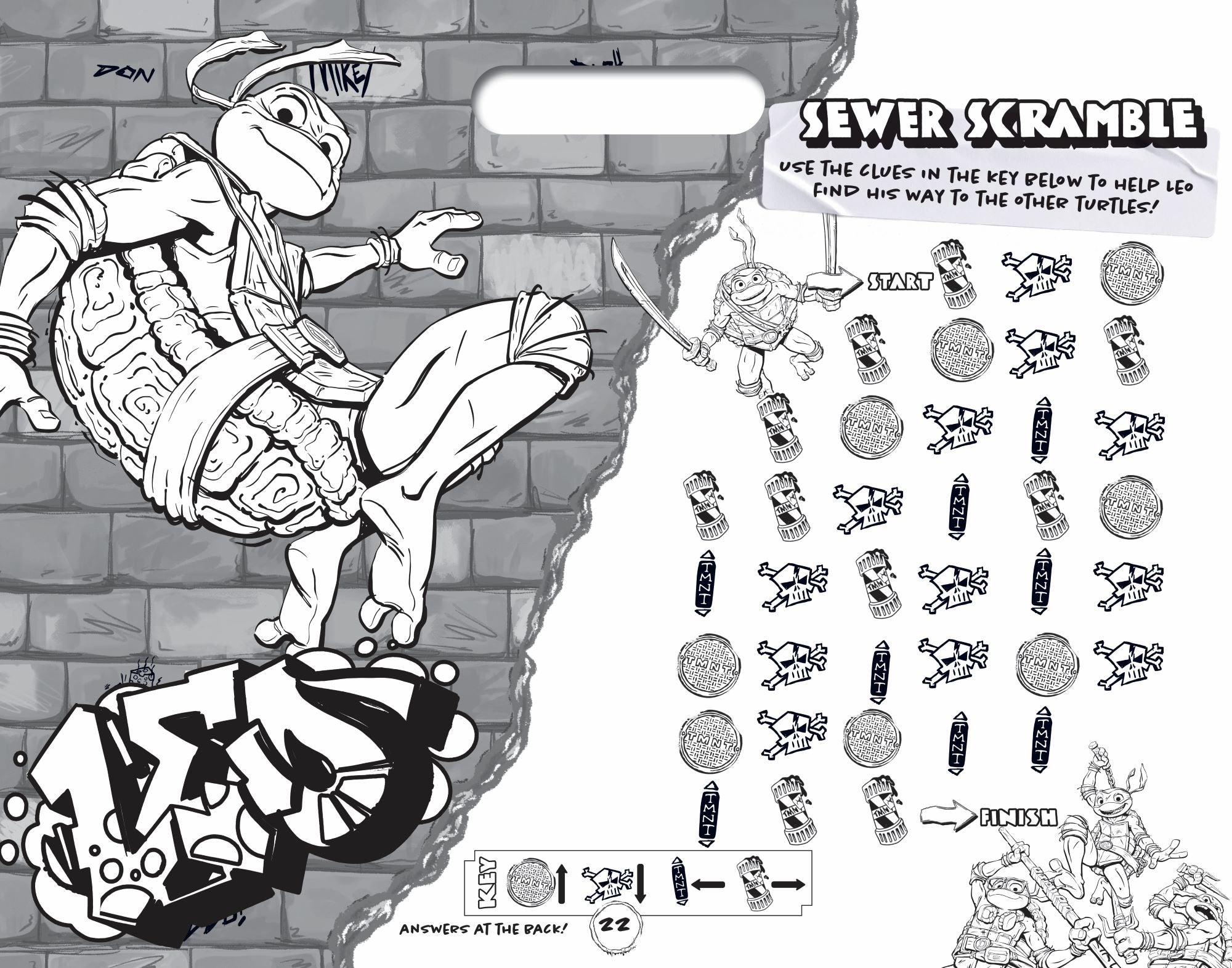 TMNT Mutant Mayhem - Giant Activity Pad — inside page 2