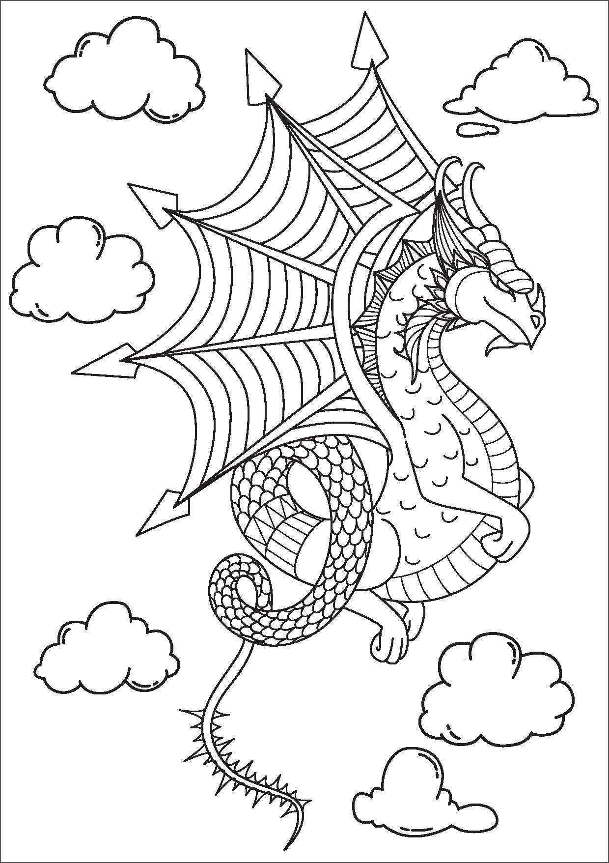 Mindful Colouring - Dragon Tales — inside page 4