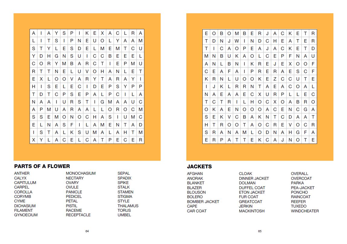 Colour Block Puzzle - Wordsearch (Orange) — inside page 1