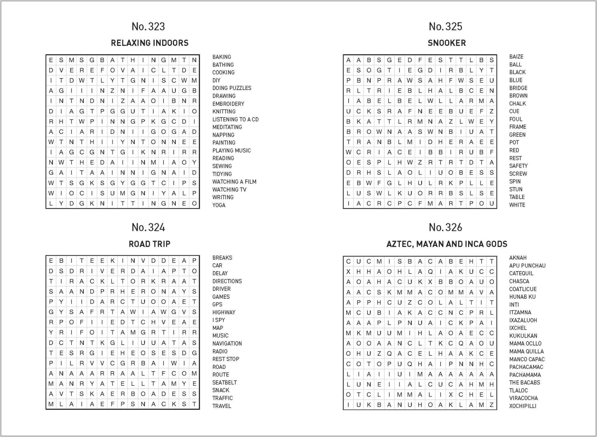 500 Puzzles Book - Word Search - Aqua & Blue Geometric — inside page 2