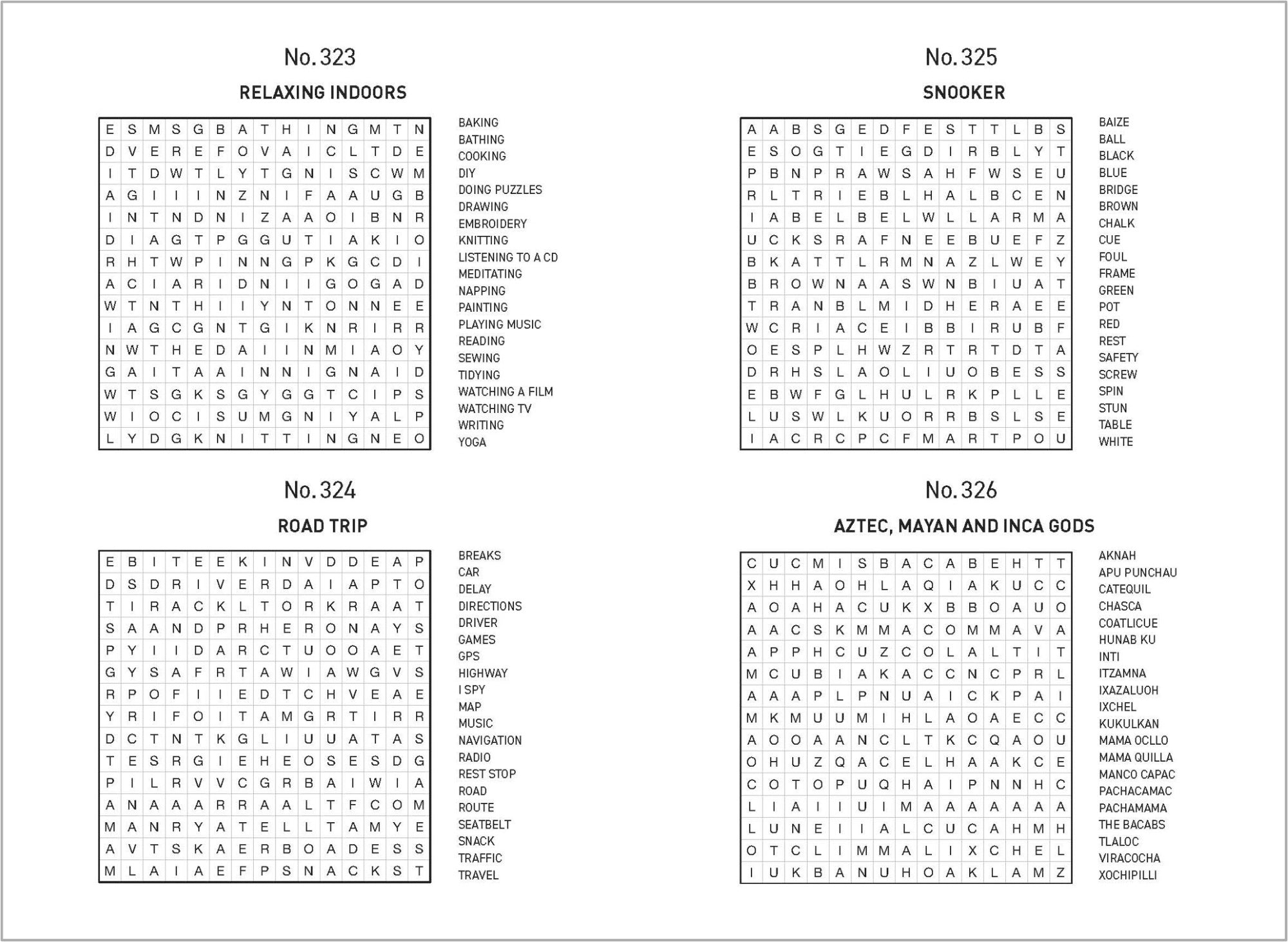 500 Puzzles Book - Word Search - Aqua & Blue Geometric — inside page 2