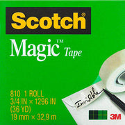 Scotch Magic Tape Rolls 810 (18mmx33m) - Pack of 12