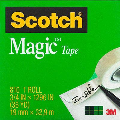 Scotch Magic Tape Rolls 810 (18mmx33m) - Pack of 12