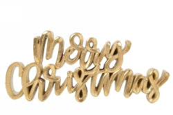 Christmas Decoration Plaque Polyresin Merry Christmas 12 X 10.5CM