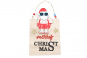 Christmas Decoration Plaque Beach Santa Merry Christmas 25 X 17CM