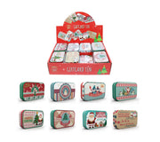 Christmas Gift Card Mini Retro Tin 12 Assorted