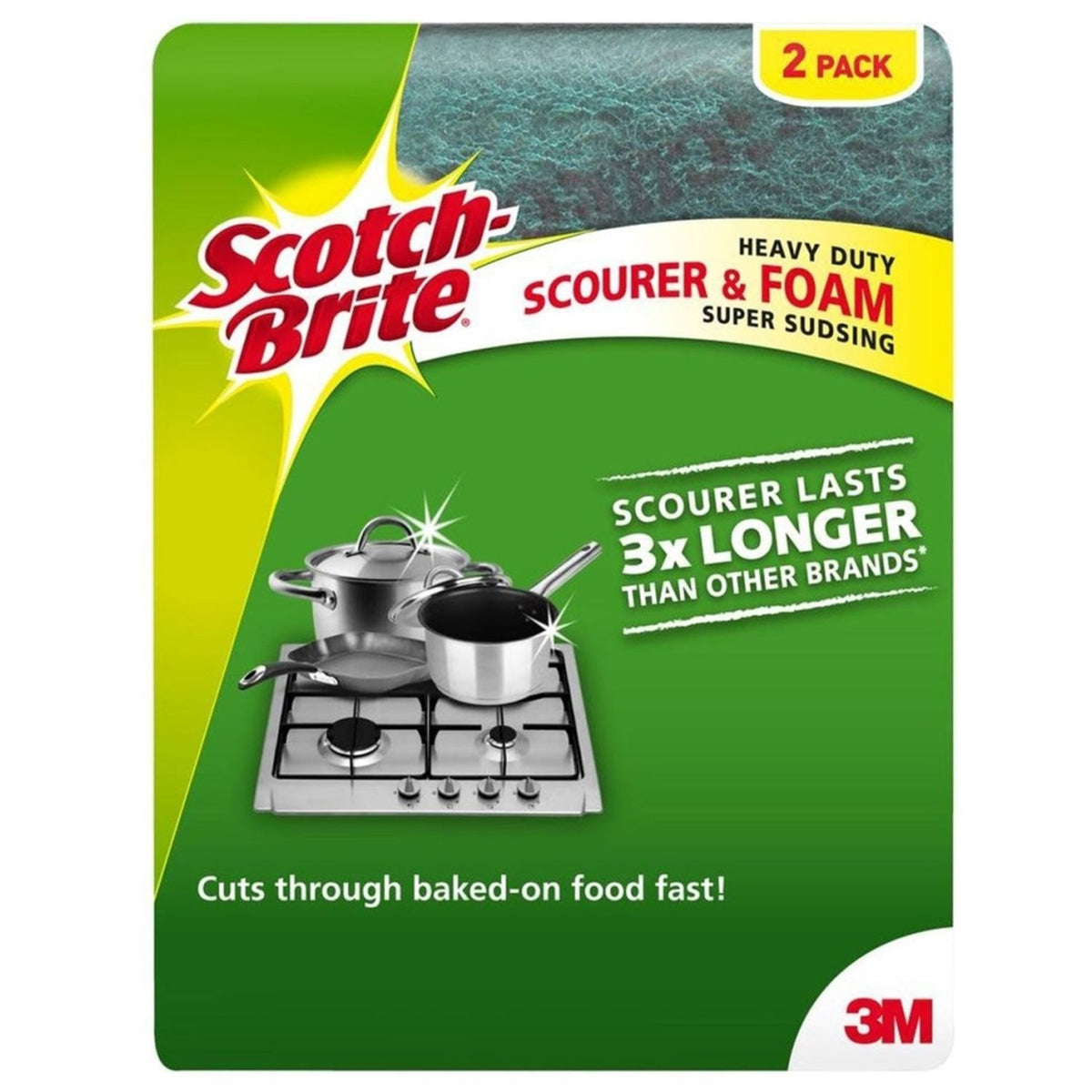 Scotch-Brite Heavy Duty Scrub Sponges (Pack of 2)