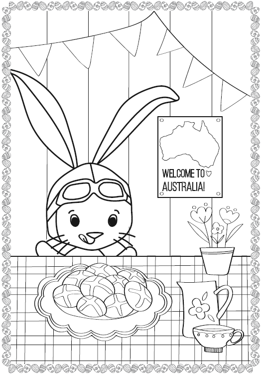 Easter Bunny Paint W/ Glitter — inside page 1