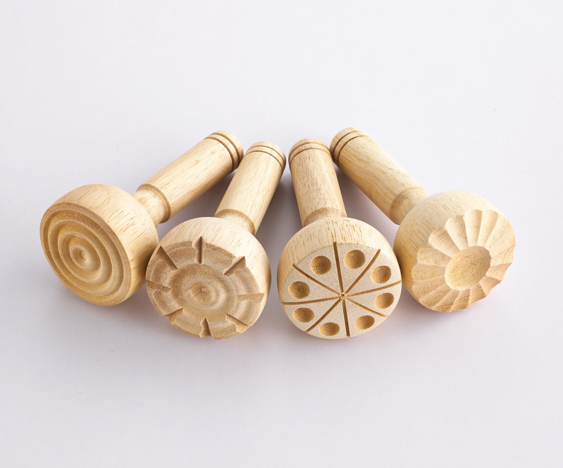 Wooden Dough Stampers Set of 4 - view 2