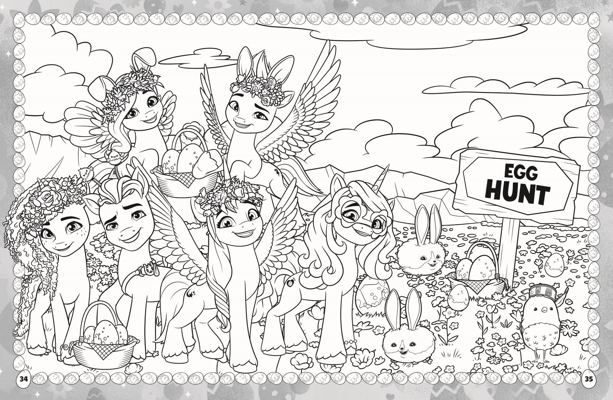 My Little Pony - Mega Colouring Book - Easter — inside page 1
