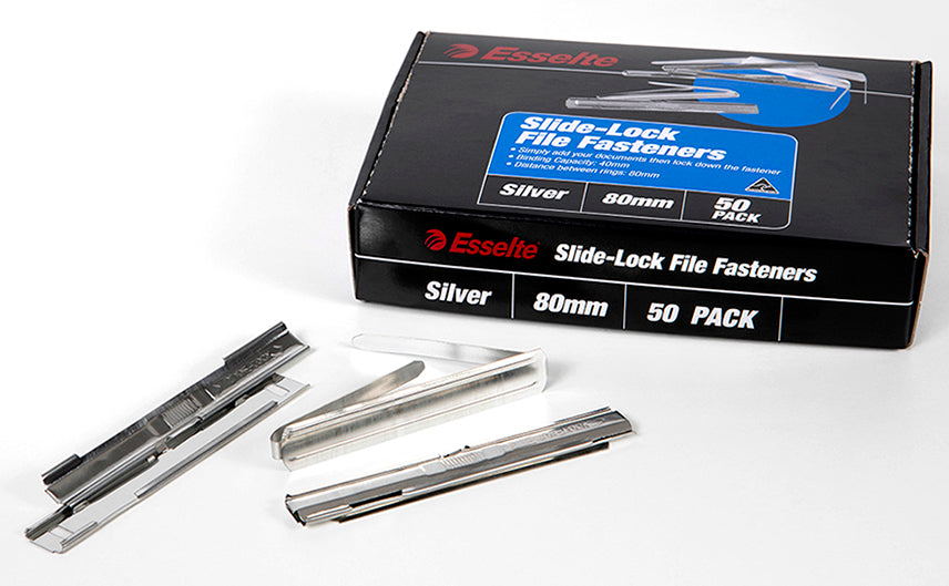 Esselte Paper Fastener Slide - Lock Box of 50