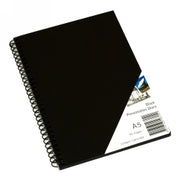 Quill Visual Art Diary - A5 Spiral Black Paper (45 Leaf)