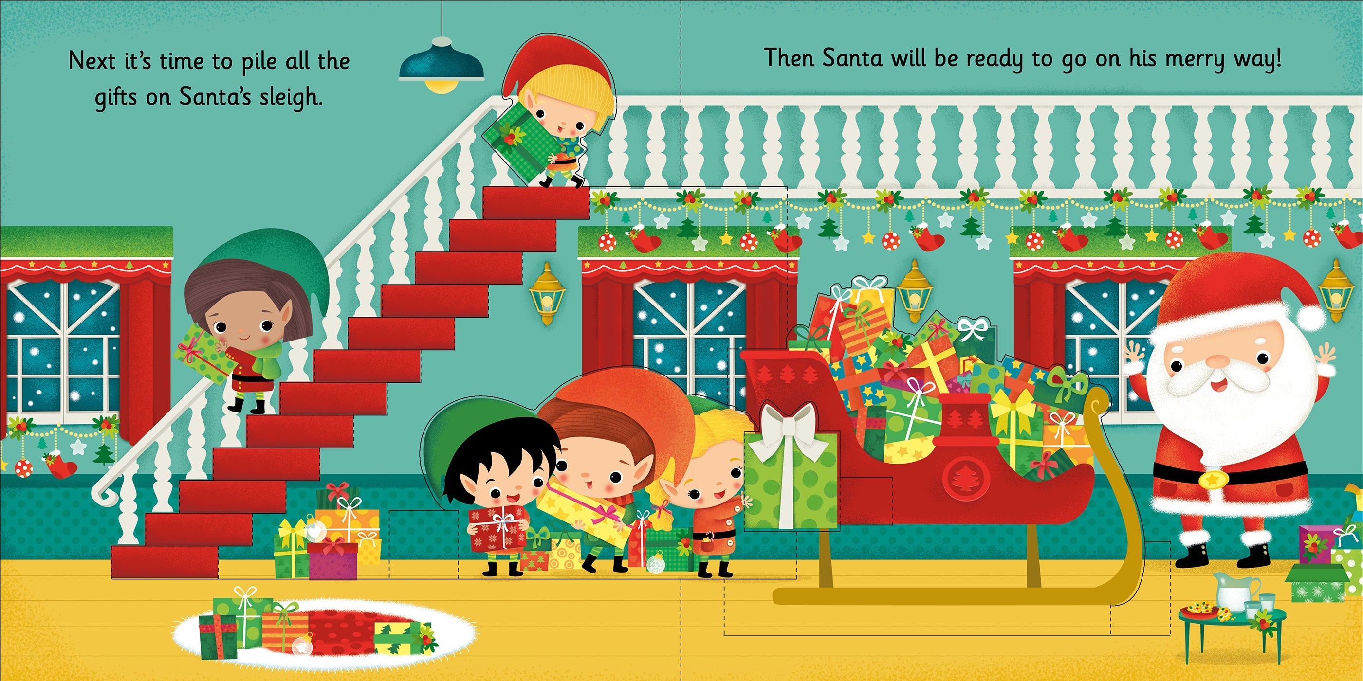 Pop-Up Book - Let's Help Santa — inside page 1