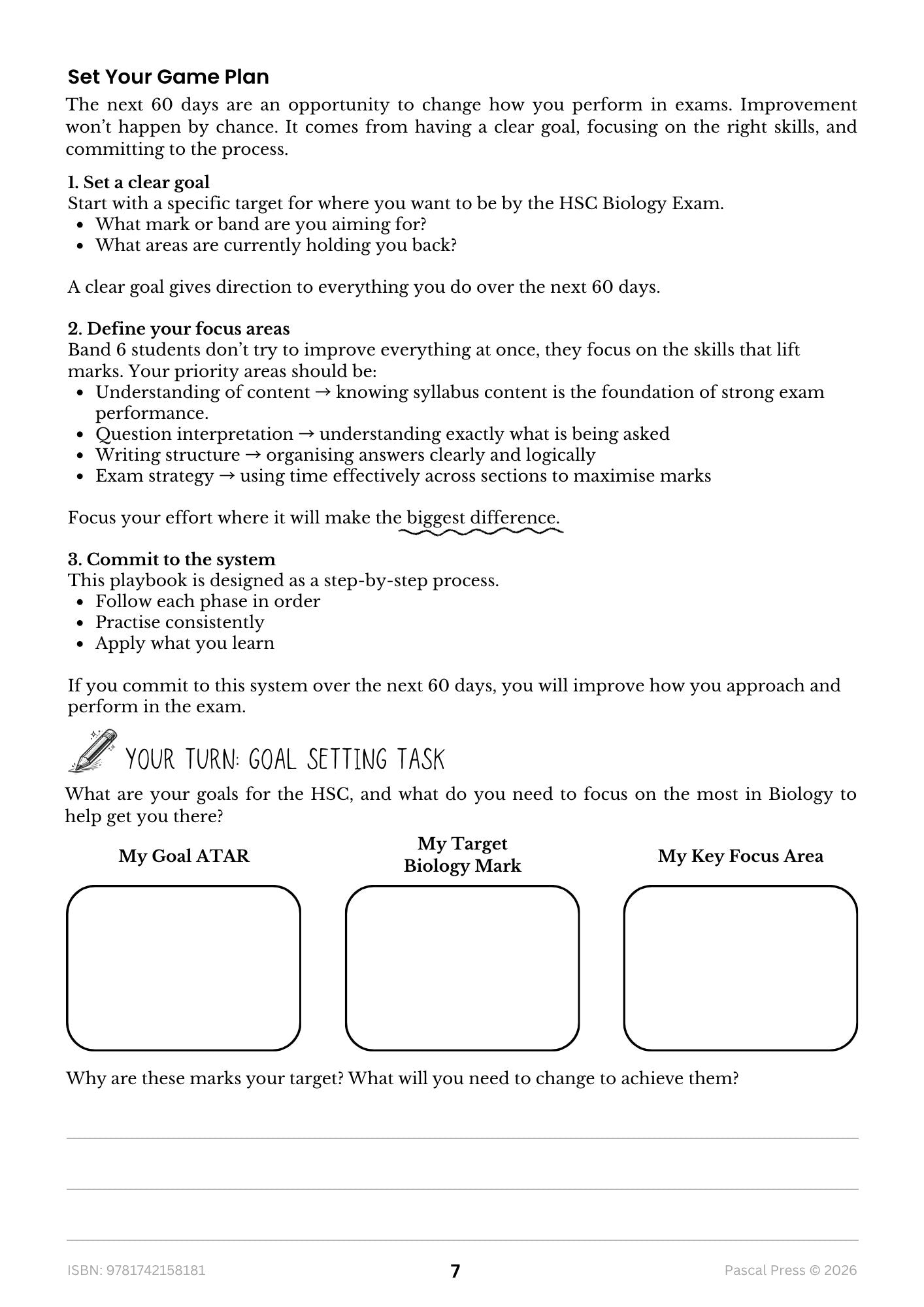 Excel 60 Days to Band 6 Biology inside page 4 of 10