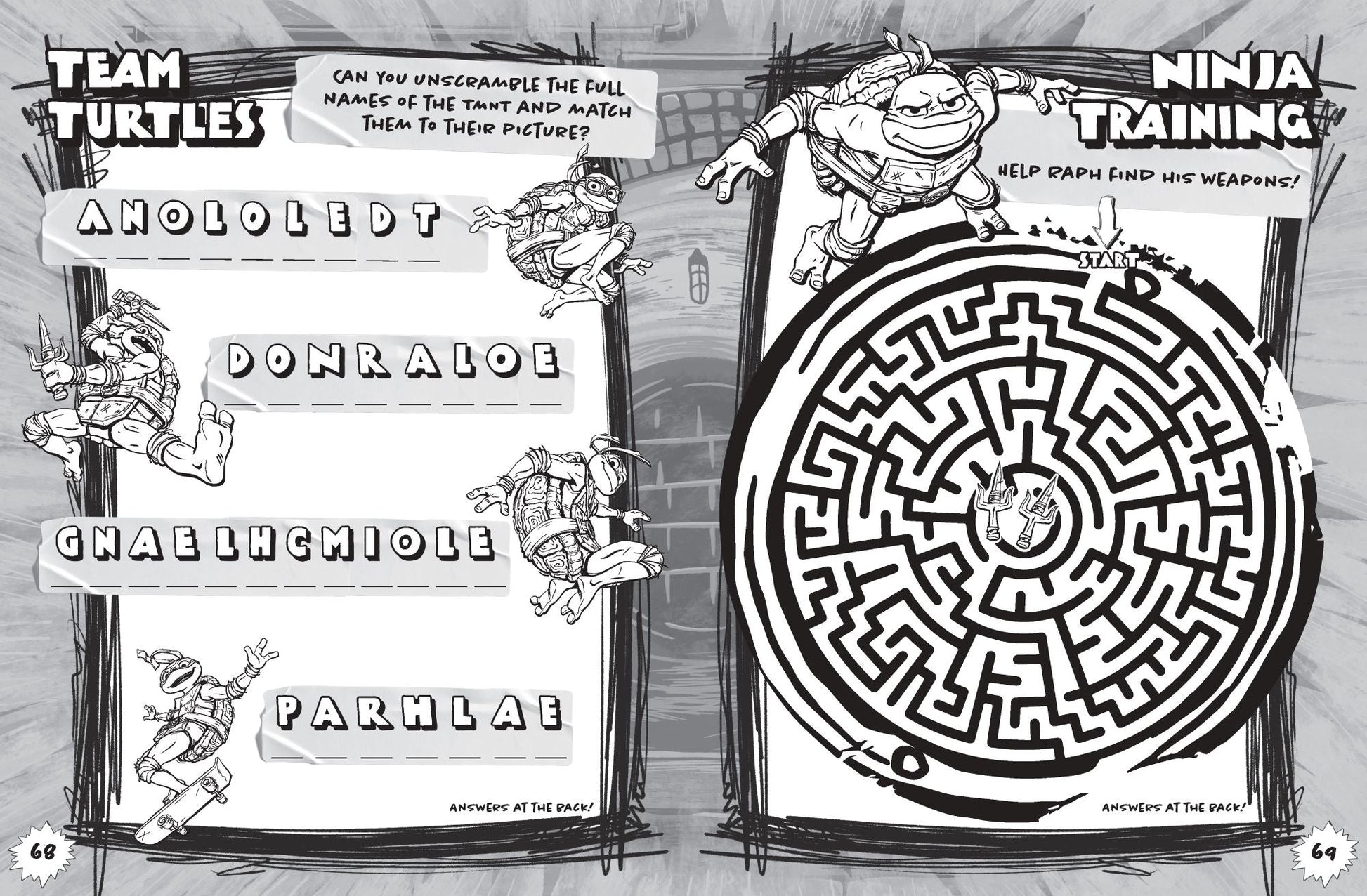 TMNT Mutant Mayhem - Jumbo Colouring Book — inside page 2