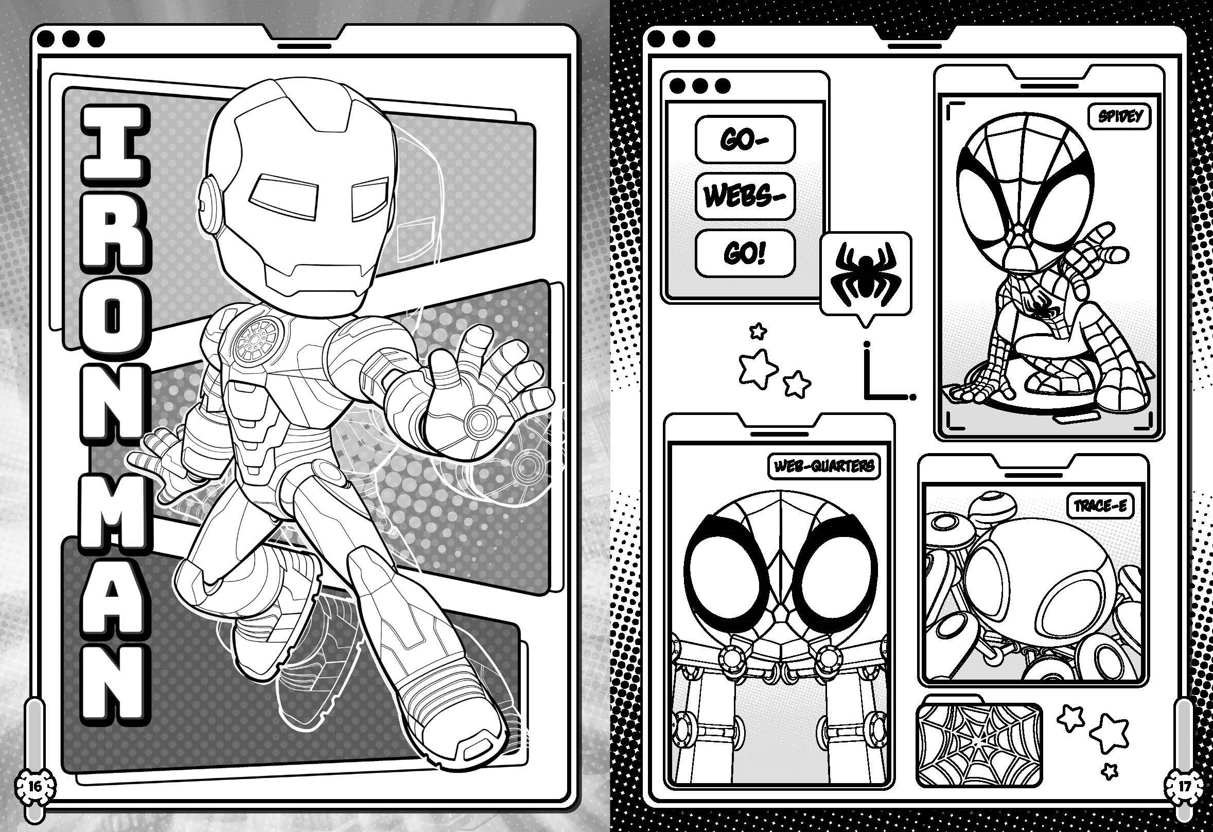 Spidey and His Amazing Friends - 32pp Colouring Book - Glow Webs Glow — inside page 2
