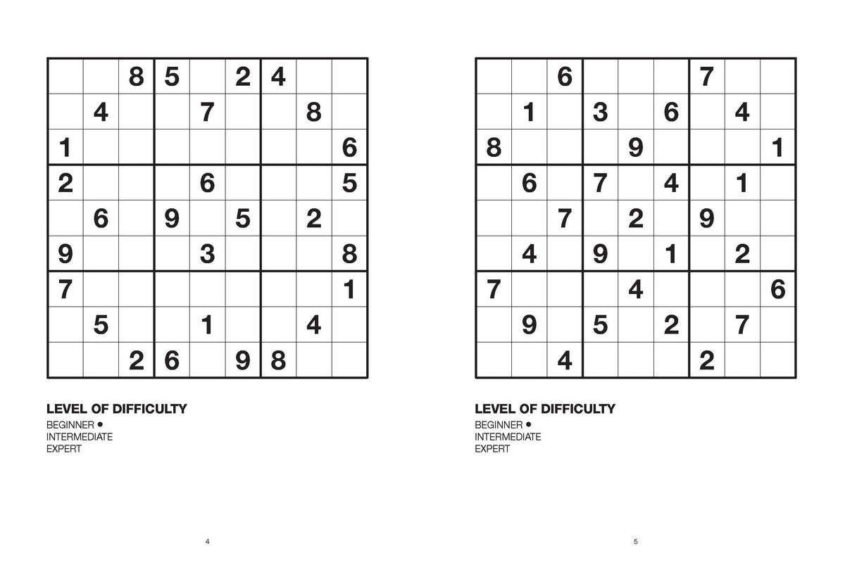 Large Print Puzzle - Sudoku — inside page 1