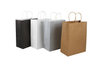 Gift Bag Plain 25.5X30CM Blk Gld Sil Wh Large