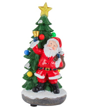 Christmas Light Up 11X11X23CM Musical Santa with Tree